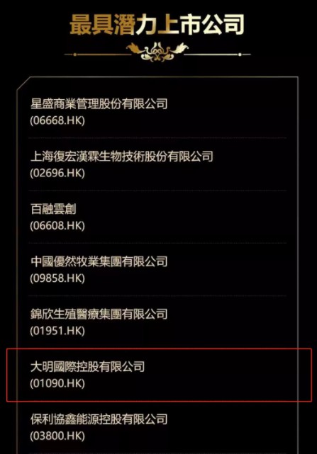 304永利集团国际荣获“最具潜力上市公司”